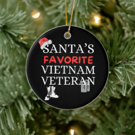 Santa's Favorite Vietnam Veteran Julgransprydnad Keramik