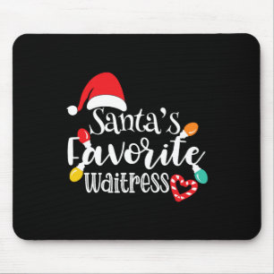 Santa's Favorite Waitress jul Ljus Santa H Musmatta