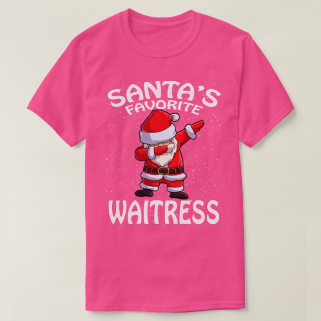 Santas Favorite Waitress jul T Shirt (Design framsida)