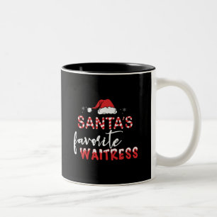 Santa's Favorite Waitress Två-Tonad Mugg