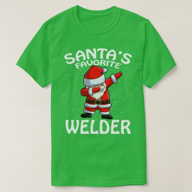 Santas Favorite Welder jul T Shirt (Design framsida)