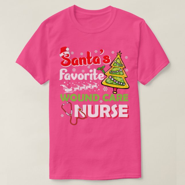 Santas Favorite Wound Care Nurse jul T Shirt (Design framsida)