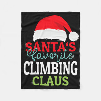 Santa's Favorite Xmas Climbing Christmas Claus Pjs Fleecefilt