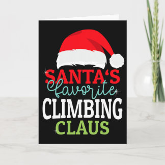 Santa's Favorite Xmas Climbing Christmas Claus Pjs Kort