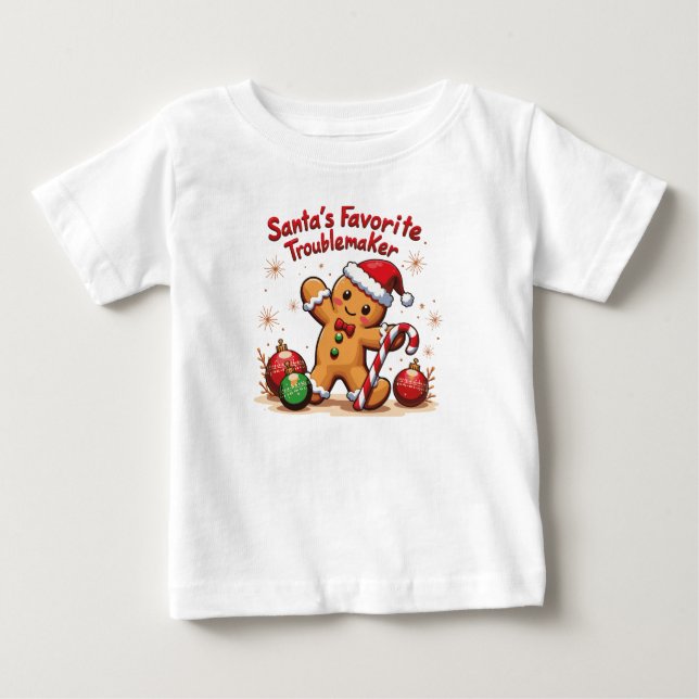 Santa's favoritfelsökarbarn, julskjorta t shirt (Framsida)