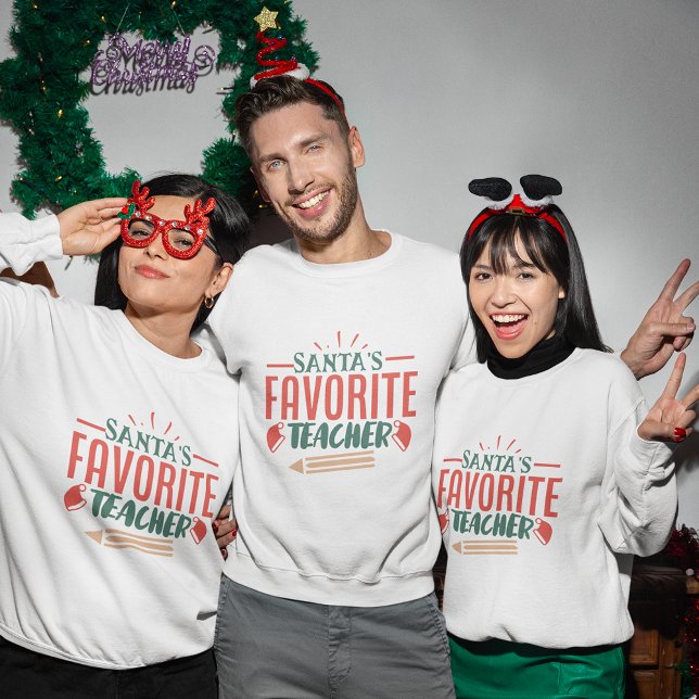 Santa's favoritlärarchristmas sweatshirt t shirt (Santa's favorite teacher christmas sweatshirt
)