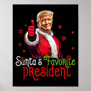 Santas favoritpresident rolig Santa Trump 2024 C Poster