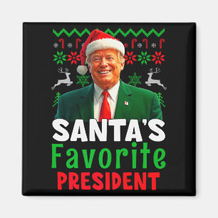 Santas favoritpresident Santa Trump Xmas jul Magnet