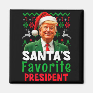 Santas favoritpresident Santa Trump Xmas jul Magnet