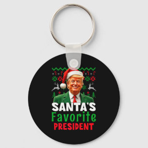 Santas favoritpresident Santa Trump Xmas jul Nyckelring