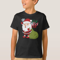 Santas för barn för Ho-Ho-Helgdag T-tröja