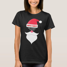 Santas för rolig jul favorit- spelare för tee shirt