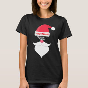 Santas för rolig jul favorit- spelare för tee shirt