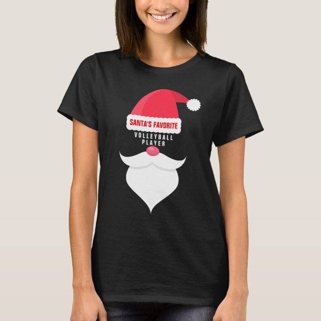 Santas för rolig jul favorit- spelare för tee shirt (Framsida)