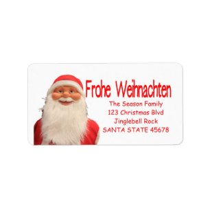 Santa's Frohe Weihnachten Juletikett Adressetikett