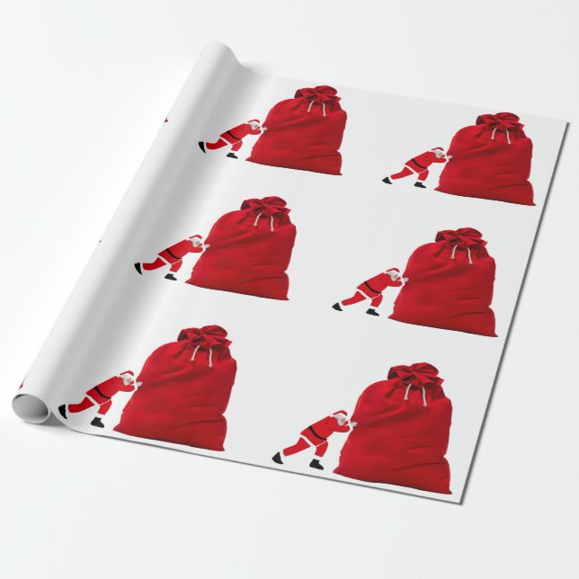 Santa's Gift Sack Wrapping Papper Presentpapper (Utrullad)