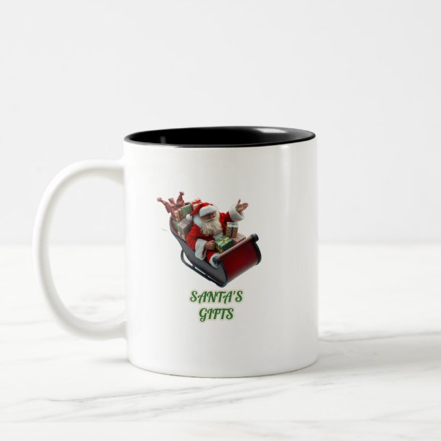 SANTA'S GIFTS: ESPECTACULAR TAZA. Två-Tonad MUGG (Vänster)