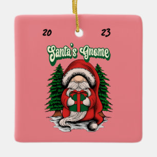Santa's Gnome Julgransprydnad Keramik