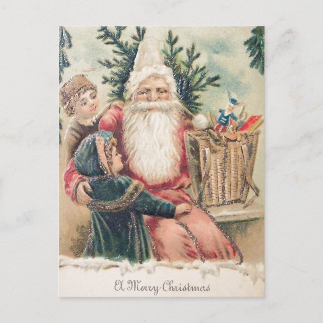 Santa's God jul Helg Vykort (Framsida)