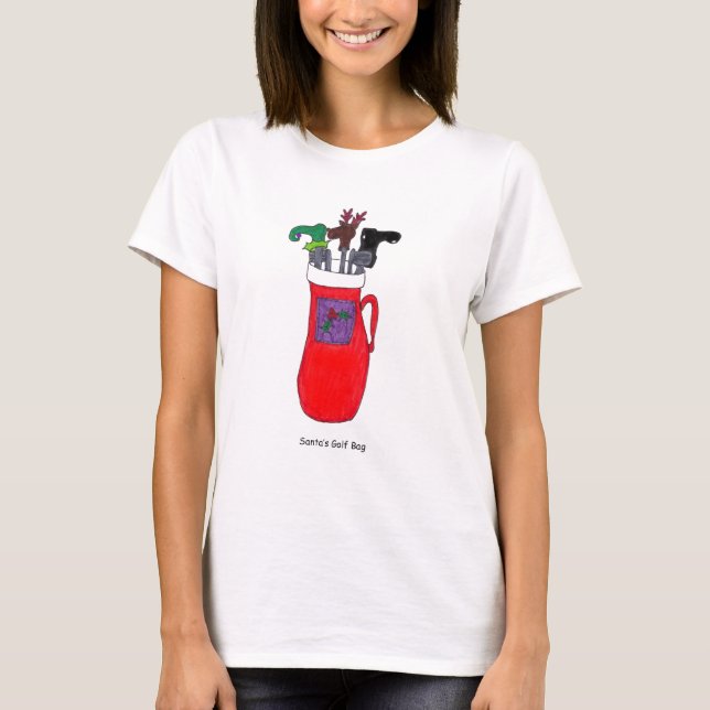 Santas Golf hänger lös T-shirt (Framsida)