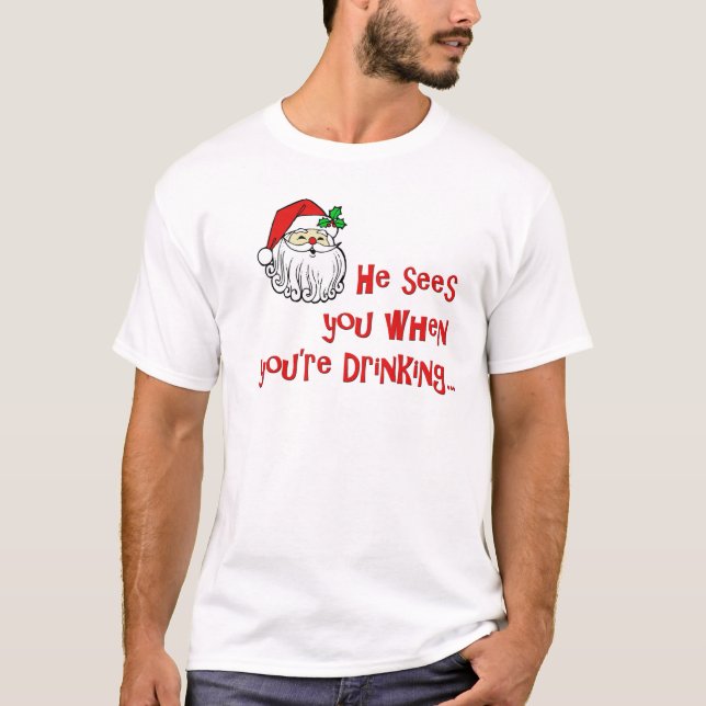 Santas hålla ögonen på tee shirt (Framsida)
