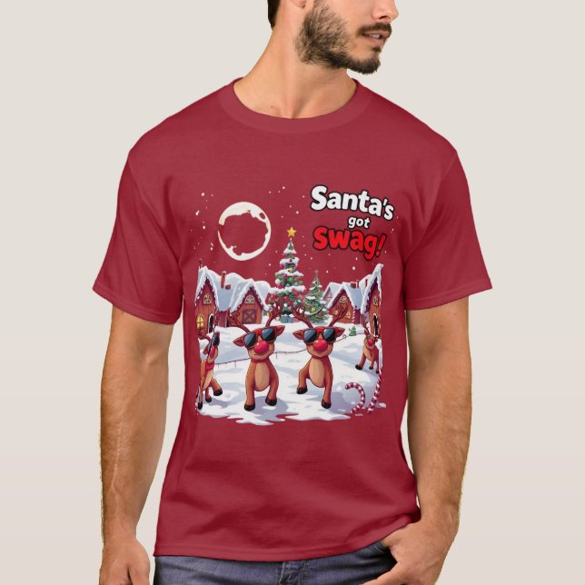 Santa's Har Swag: En Quirky-jul T Shirt (Framsida)