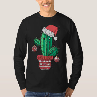 Santa's Hat Cactus Sweater jul Party Julafton Ho T Shirt
