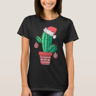 Santa's Hat Cactus Sweater jul Party Julafton Ho T Shirt