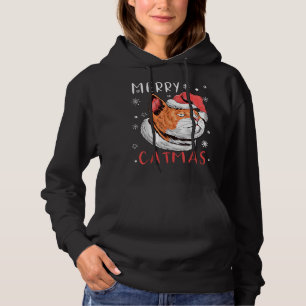 Santa's Hat Cat God jul Catmas Julafton Cats L. T Shirt