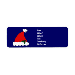 Santas hatt returadress etikett
