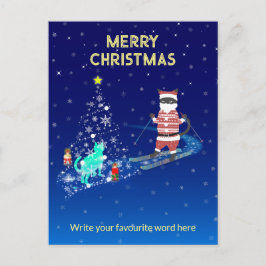 Santa's Heart-Warming Natt Natt Helg Vykort