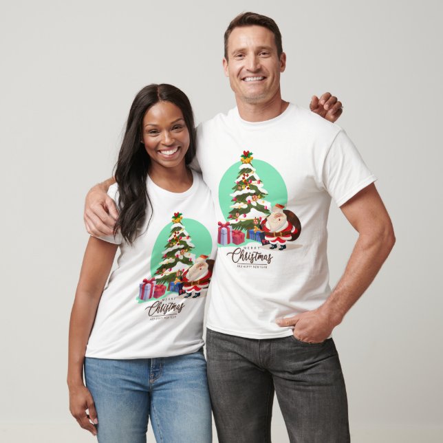 "Santa's Helgdag Magic" - Julgran & Gifts G T Shirt (Unisex)
