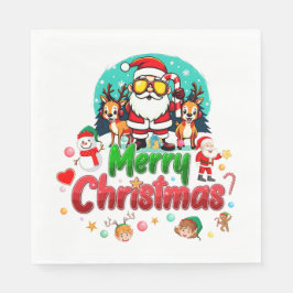 Santa's Helgdag Vibes - Festive and Roligt Pappersservett