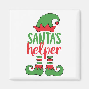 Santa's Helper Cute Tecknad Elf Teckning Cute Elf Magnet