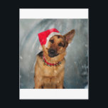 Santas helper helg vykort<br><div class="desc">GSD bar julhatt.</div>