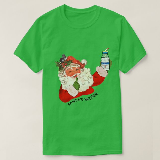 Santas Helper jul ICU Nurse CRNA Funny Propo T Shirt (Design framsida)