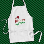 Santa's Helper jul Santa Hat Typography Förkläde<br><div class="desc">Santa's Helper-jultomten Hat Typography Apron är ett vackert helgdag som ger både barn och vuxnor festlig charm. Den har en lekfull jultomts Helper-typografi och visar en glad design i klassisk julröd och grönt. Den ikoniska Jultomten, som ger grafik en nyck, skapar perfekten för att sprida helgdag glädje. Perfekt för bakning,...</div>