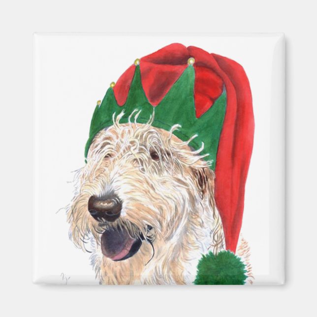 Santas Helper Labradoodle Magnet (Framsidan)