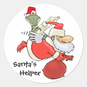 Santa's Helper Runt Klistermärke