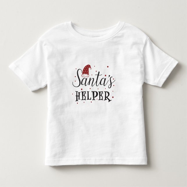 santas helper söt helgdag t-shirt (Framsida)