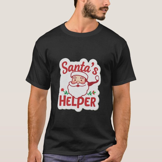 Santa's Helper T Shirt (Framsida)