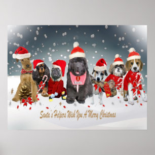 Santa's Helpers God jul Poster