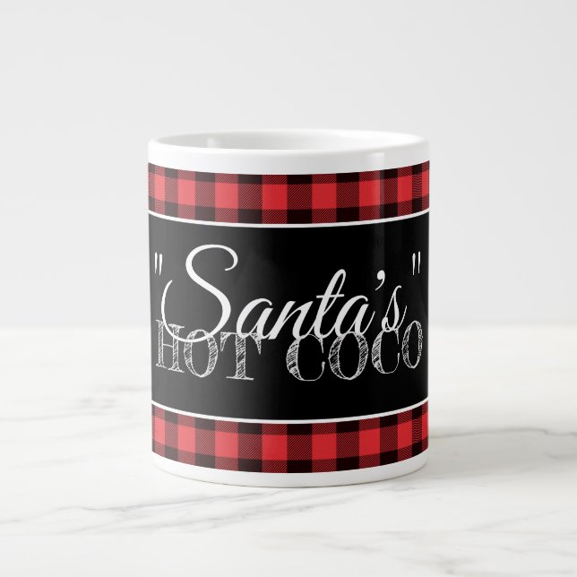 "Santa's" Hett Coco Red & Black Buffalo Play Jumbo Mugg (Framsidan)