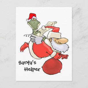 Santas hjälpreda helg vykort