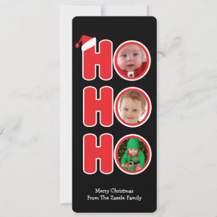 Santas Ho Ho Ho Julens Personlig Photo Julkort