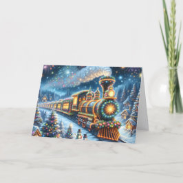 Santa's Holiday Express Train Helgkort