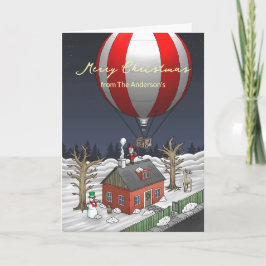 Santa's Hot Air Balloon Flight Helgkort
