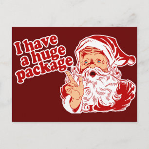 Santas Huge Paket Helg Vykort