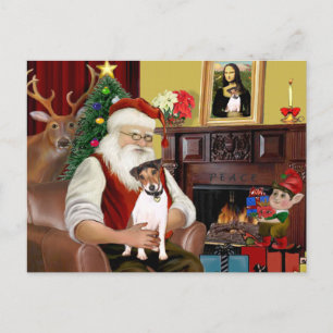 Santa's Jack Russell Terrier Helg Vykort
