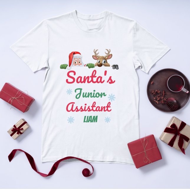 Santa's Junior Assistant Kids' jul T-Shirt (Skapare uppladdad)